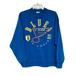 VTG ‘94 Hanes Activewear St. Louis Blues Graphics Pullover Sweatshirt Size Large